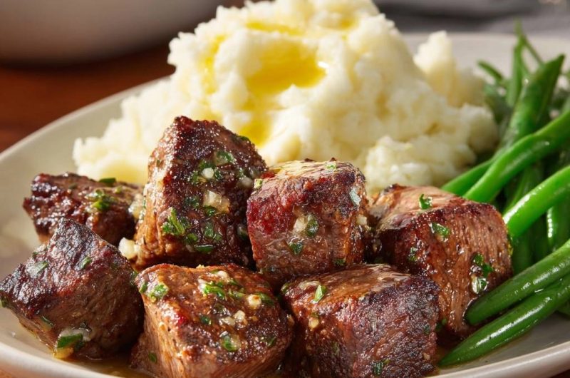 Knoblauch-Butter Steak Bites