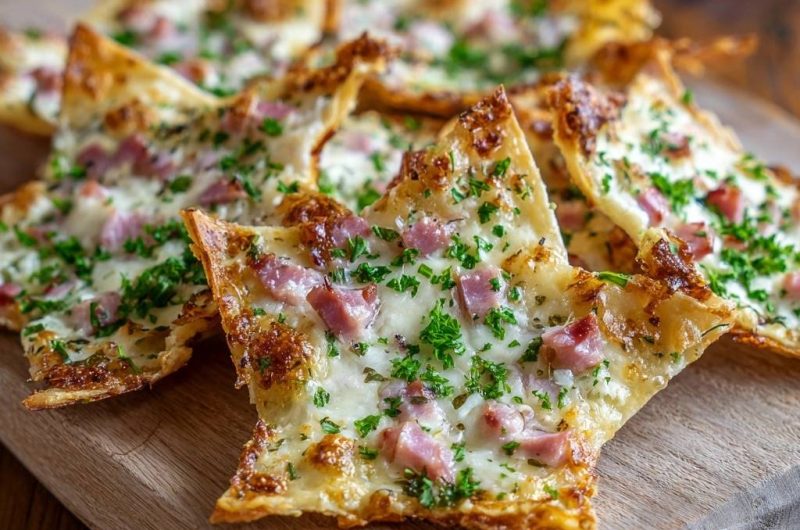Knusprige Flammkuchen-Sterne (Der Anti-Matsche-Boden Trick)