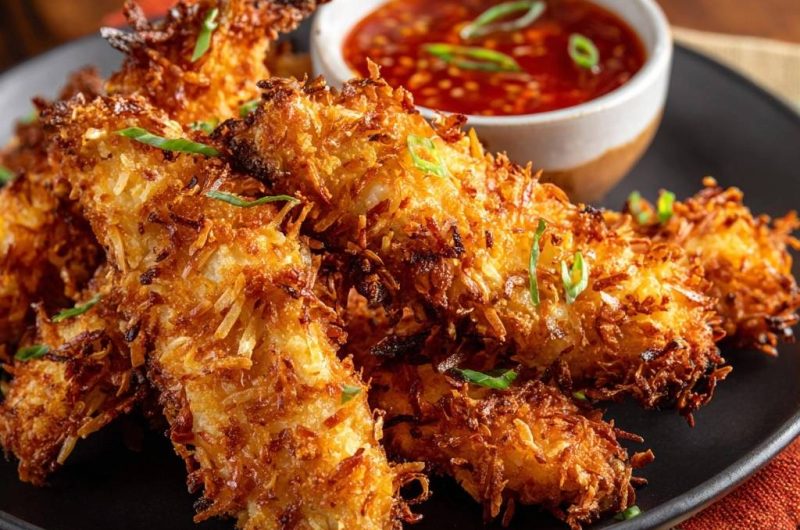Knusprige Kokos-Hähnchen-Sticks