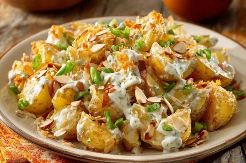 Knusprige Röstkartoffeln mit Kräuter-Creme