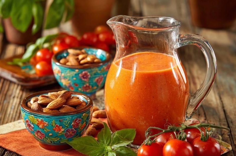 Mediterrane Tomaten-Mandel-Sauce