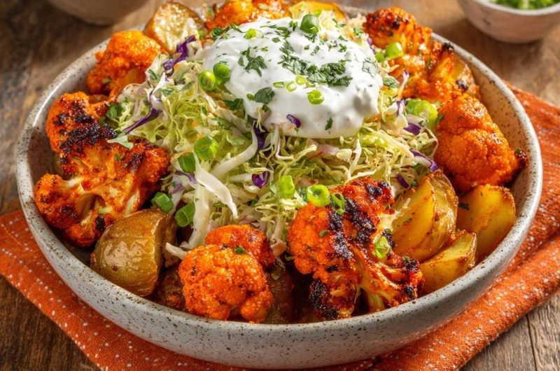 Röst-Blumenkohl Bowl mit Kartoffeln