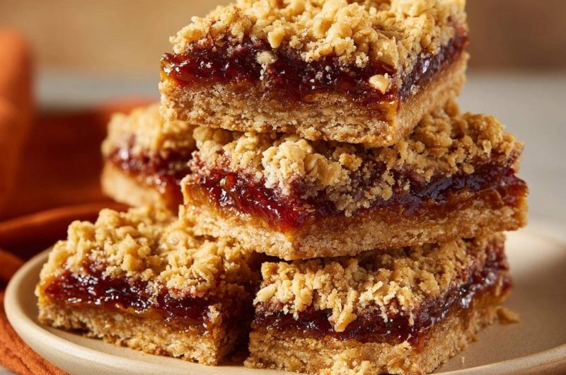Saftige Marmeladen-Streuselkuchen-Schnitten