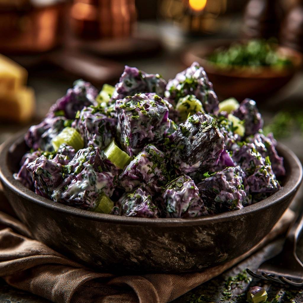 Cremiger Violetter Kartoffelsalat