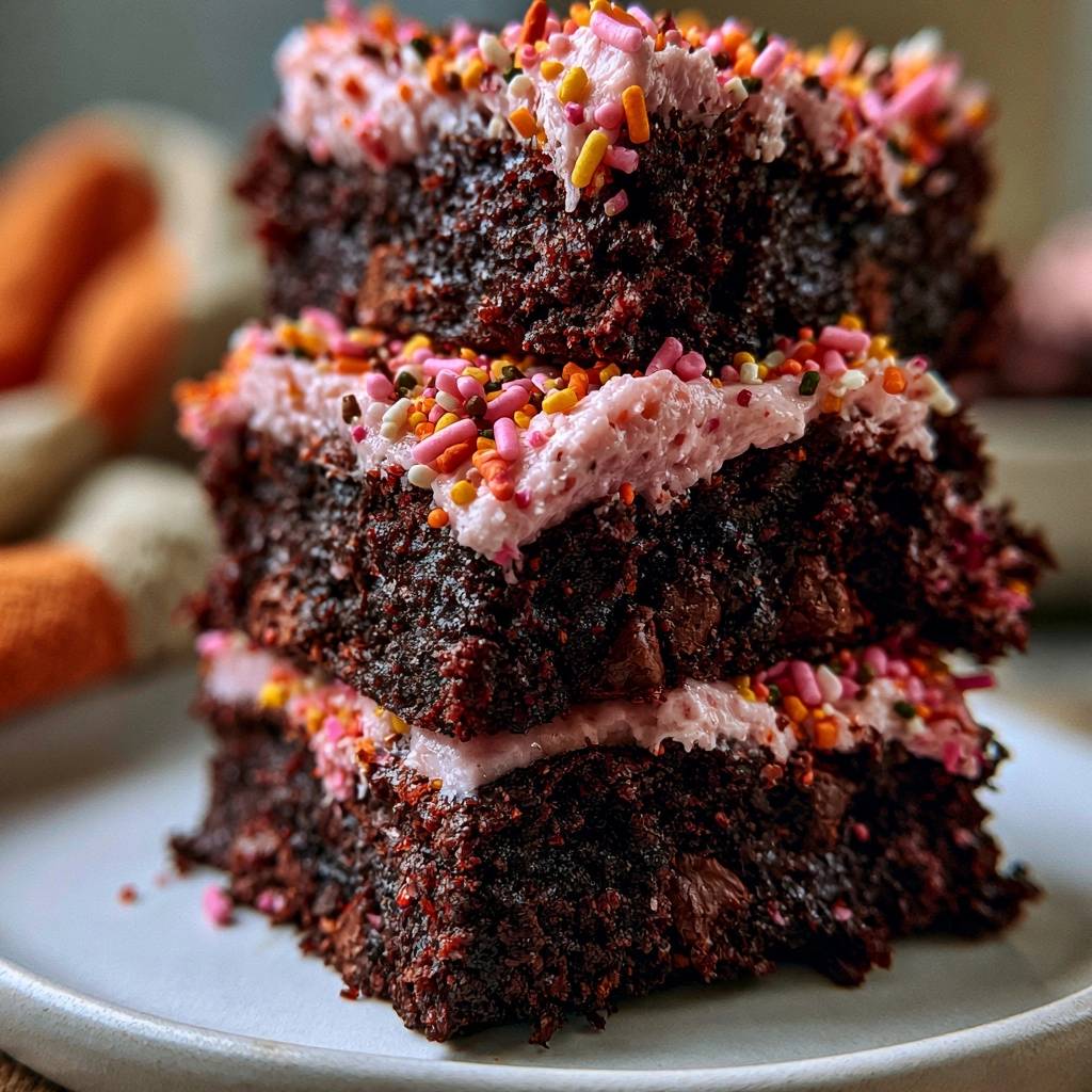Saftige Schokoladen-Brownies mit Erdbeer-Frischkäse-Frosting