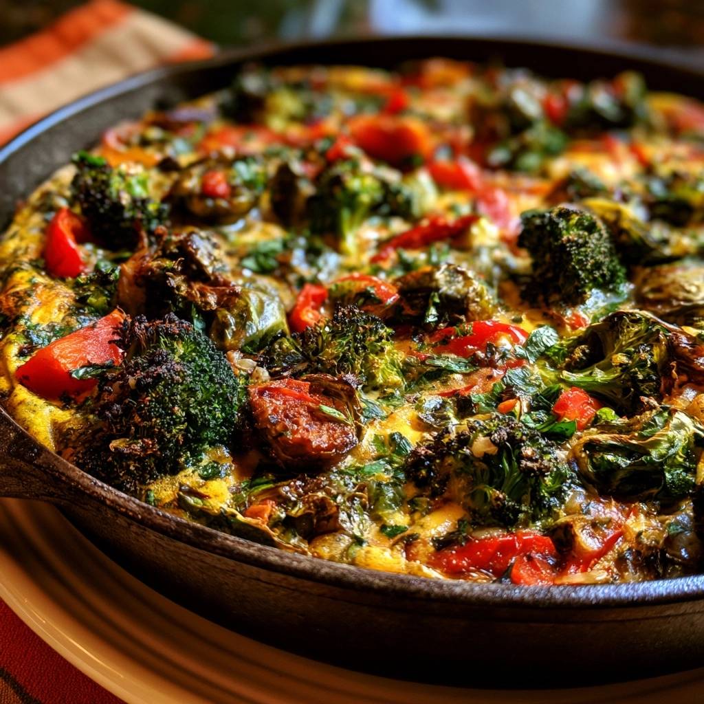 Herzhafte Brokkoli-Paprika-Frittata