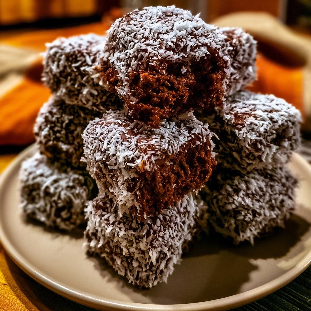 Saftige Schokoladen-Kokos-Würfel