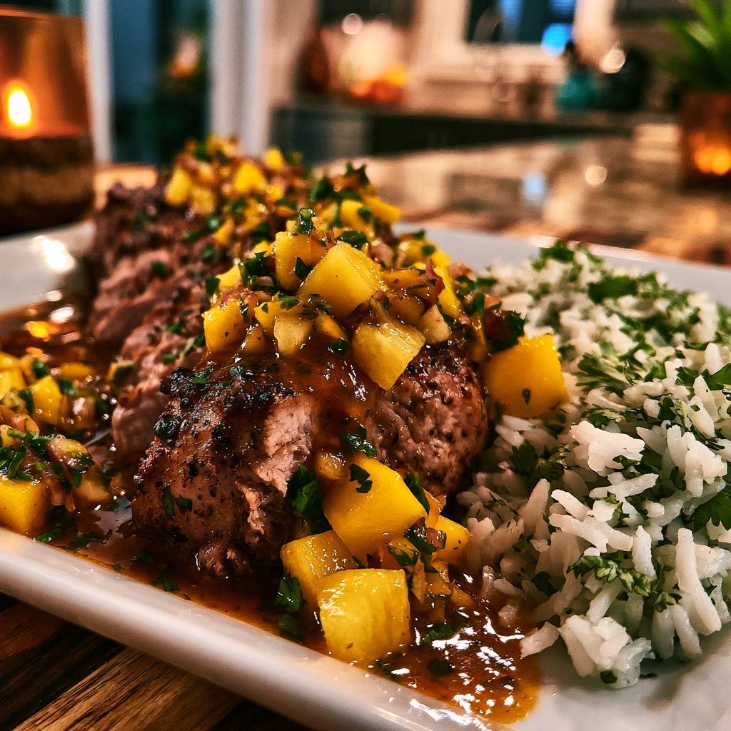 Saftiges Jerk-Hähnchen mit Mango-Salsa