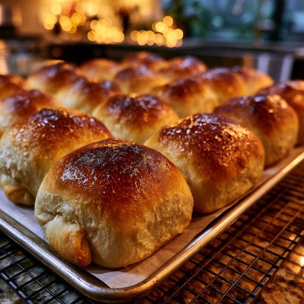 Goldbraune Butter-Brioche-Brötchen