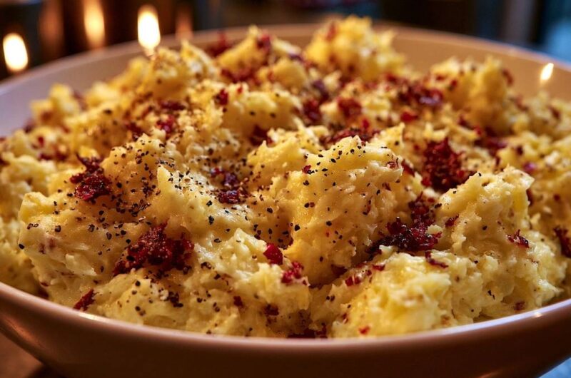Cremiger Kartoffelstampf mit Speck-Crunch