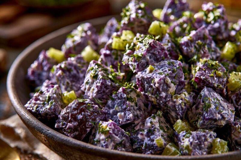 Cremiger Violetter Kartoffelsalat