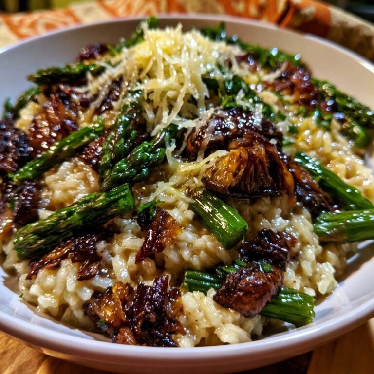 Cremiges Spargel-Pilz-Risotto: Das Geheimnis für perfekten Biss