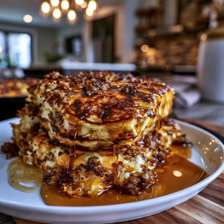 Fluffige Buttermilch-Pancakes mit Karamell-Nuss-Kruste