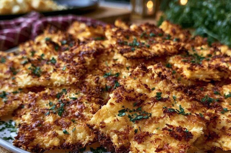 Goldbraune Parmesan-Kartoffel-Krusten