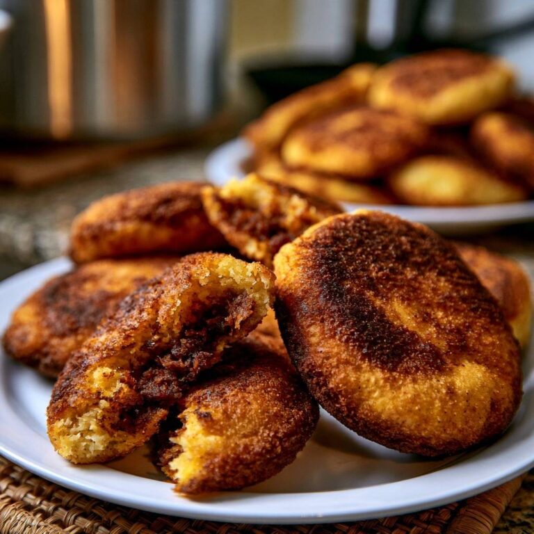 Goldbraune gefüllte Kartoffelplätzchen: Außen knusprig