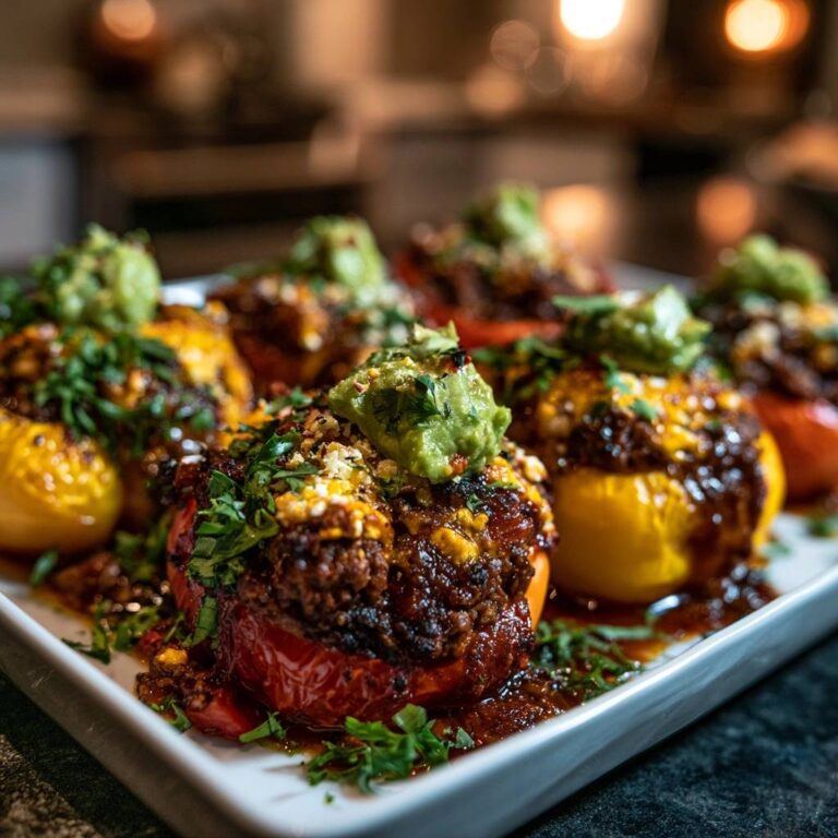 Herzhaft gefüllte Paprika mit Guacamole: Das beste Rezept
