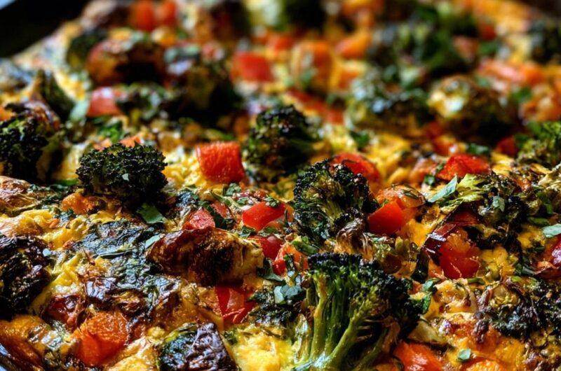 Herzhafte Brokkoli-Paprika-Frittata