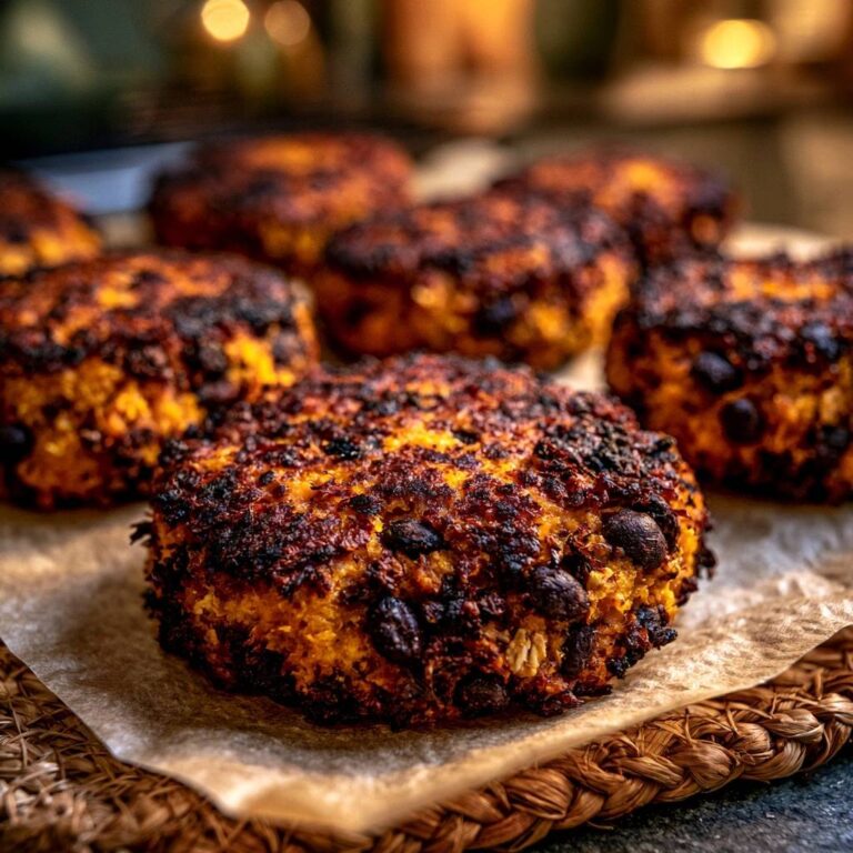 Herzhafte Süßkartoffel-Bohnen-Burger: Endlich knusprig