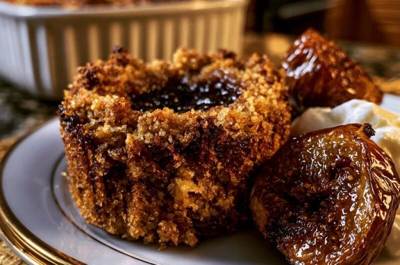 Knuspriger Feigen-Crumble-Kuchen (Der Anti-Matsche-Boden)