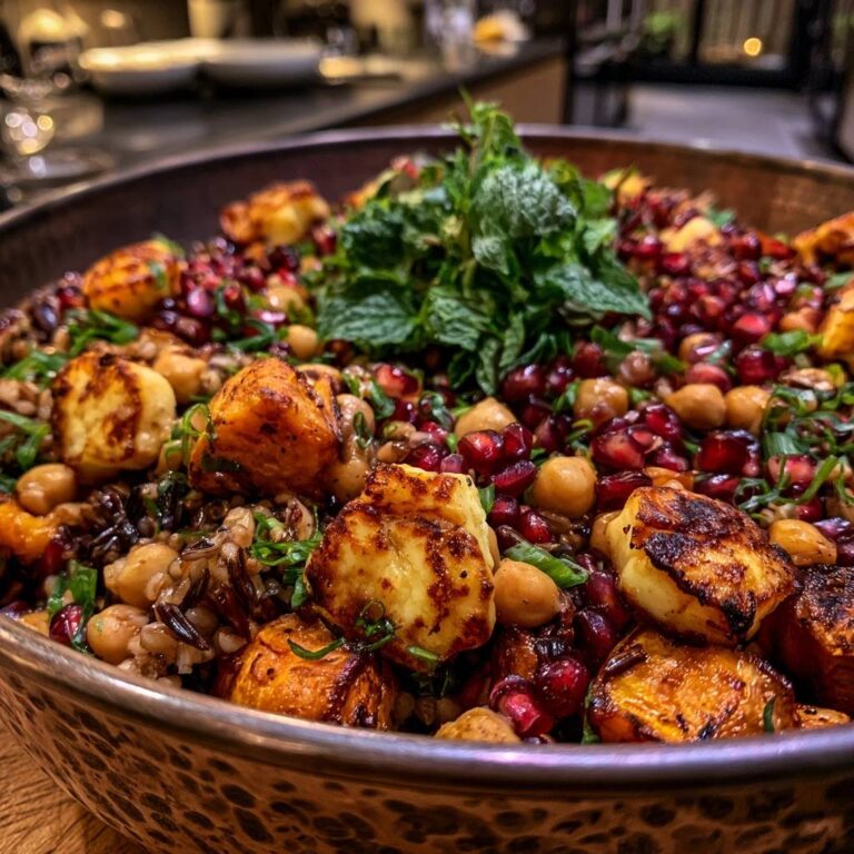 Mediterrane Halloumi-Bowl mit Wildreis: Knusprig & Frisch