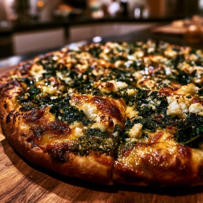 Mediterrane Spinat-Feta-Pizza (Der Anti-Matsche-Boden)