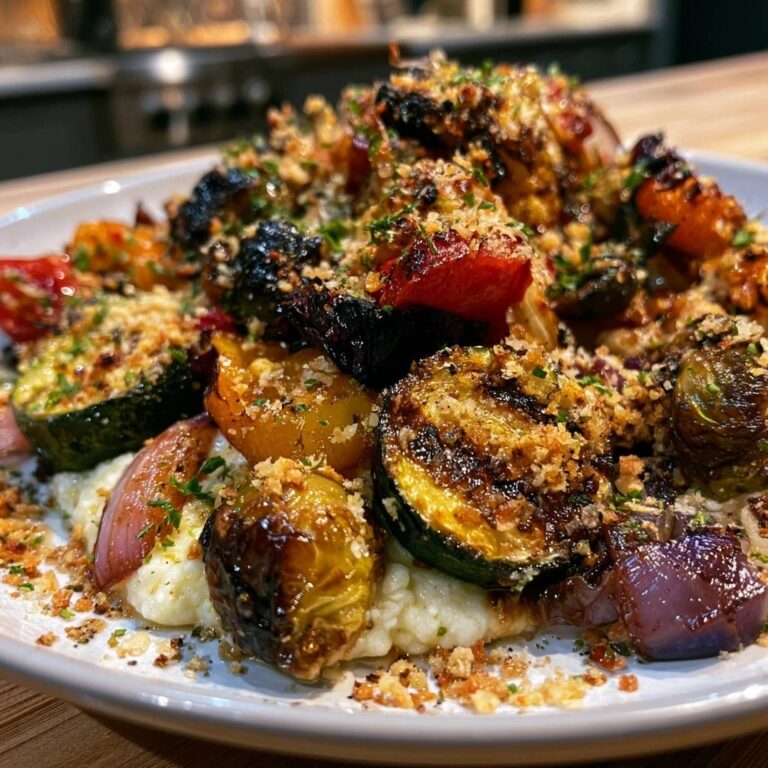 Mediterranes Röstgemüse auf cremigem Püree: Knusper-Rezept