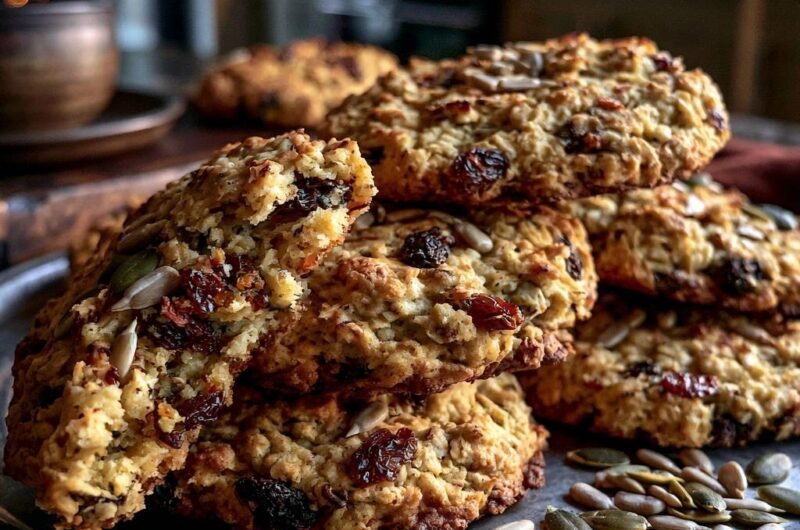 Saftige Haferflocken-Rosinen-Cookies