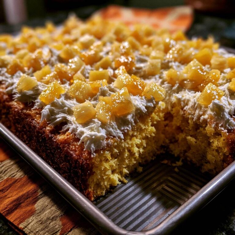 Saftiger Ananas-Blechkuchen (Der Anti-Matsche-Boden)