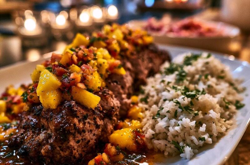 Saftiges Jerk-Hähnchen mit Mango-Salsa