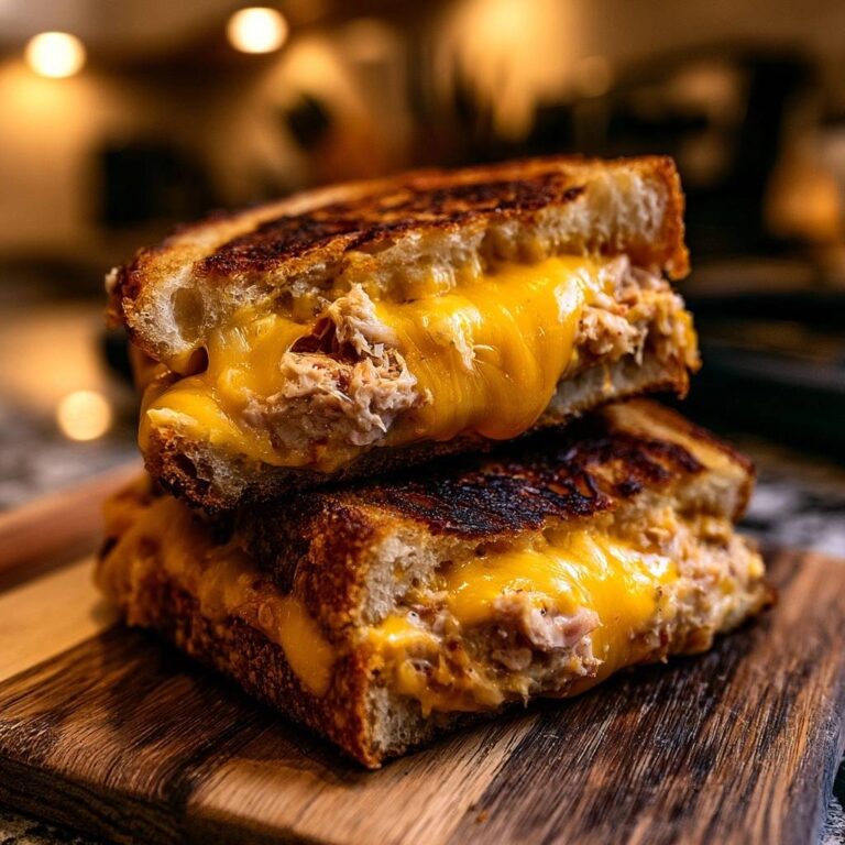 Ultimatives Thunfisch-Melt-Sandwich: Außen kross, innen saftig