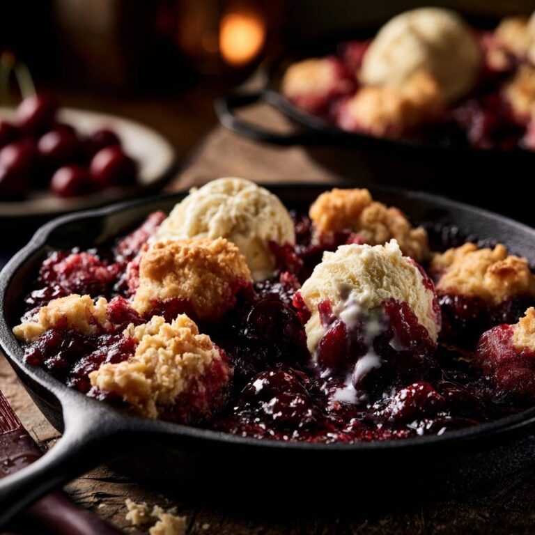 Warmer Kirsch-Cobbler: Der Anti-Matsche-Boden-Trick
